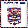 8Pcs 1Bag Rugby Polymer Clay Heishi & CCB Plastic Beaded Stretch Bracelets Set BJEW-PA0001-12A-2