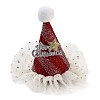 Christmas Hat Polyester Alligator Hair Clips for Women Girl AJEW-M012-02A-1