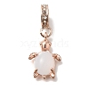 Rack Plating Alloy Rhinestone European Dangle Charms FIND-H005-45KCG-03-1