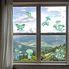 4PCS 2 Styles PVC Stickers Dazzling Color Window Stickers 3D Laser Mushroom Electrostatic Glass Window Stickers JX827A-3