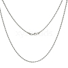 Tarnish Resistant 304 Stainless Steel Necklaces Unisex Rope Chain Necklaces NJEW-507L-10-2