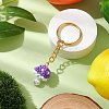 Glass Seed Beads Mushroom Keychain KEYC-MZ00021-01-2