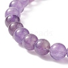 Faceted Glass & Natural Amethyst Stretch Beaded Bracelets Sets BJEW-TA00202-04-7