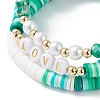 Love Stretch Bracelets Set BJEW-JB07155-04-4