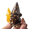 Resin with Natural Tiger Eye Sculpture Display Decorations PW-WG71409-05-1