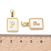 Ion Plating(IP) 304 Stainless Steel Pave Shell Pendants STAS-G327-01G-P-3