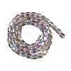 Electroplate Glass Beads Strands GLAA-G112-07G-2