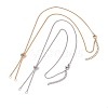 2Pcs 2 Colors Brass Slider Necklace Makings AJEW-JB01263-1