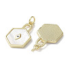 Brass Micro Pave Cubic Zirconia Pendants KK-G485-33C-G-2