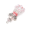 Handmade Glass Seed Beaded Angel Pendants PALLOY-MZ00497-01-4