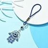 Alloy with Resin Evil Eye Pendant Decoration HJEW-JM01477-02-2