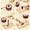 Brass Wax Seal Stamp with Rosewood Handle AJEW-WH0412-0297-3