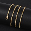 304 Stainless Steel Box Chain Necklaces NJEW-P244-01G-4