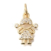 Brass Micro Pave Cubic Zirconia Pendants KK-Q001-17G-1