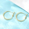 Brass Hoop Earrings for Women EJEW-A156-17A-G-3
