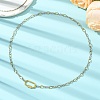 5MM Two Tone 304 Stainless Steel Textured Figaro Chain Necklaces NJEW-JN06466-02-1