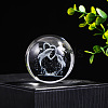 Inner Carving Glass Crystal Ball Diaplay Decoration PW-WGF6175-08-1