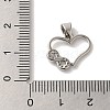 Rack Plating Brass Micro Pave Cubic Zirconia Pendant KK-U027-22P-3