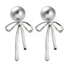 Bowknot Brass Stud Earrings EJEW-P296-02P-1