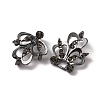 Zinc Alloy Smoked Topaz Rhinestone Snap Lock Clasps FIND-WH0008-19B-3