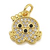 Marine Theme Rack Plating Brass Micro Pave Cubic Zirconia Pendants KK-I718-28G-03-1