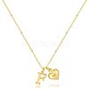 Brass Initial and Heart Pendant Necklaces for Women FS-WG01F32-06-1