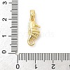 Rack Plating Leaf Brass Clear Cubic Zirconia Pendants KK-S407-13G-B-3