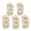 Brass Micro Pave Cubic Zirconia Charms KK-T060-05-B-G-NF-1