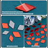   300Pcs 3 Styles Rhombus Acrylic Mirror Sew on Rhinestone FIND-PH0020-08B-3