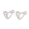 Brass Micro Pave Clear Cubic Zirconia Charms LS-KK-L212-19P-1
