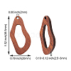 20Pcs Walnut Wood Hollow out Pendants WOOD-CJ0001-22-2