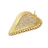 Rack Plating Brass Micro Pave Cubic Zirconia Pendants KK-P279-05B-G-2