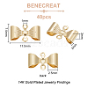 BENECREAT 40Pcs Rack Plating Brass Connector Charms KK-BC0010-82-2