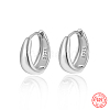 Anti-Tarnish Rhodium Plated 925 Sterling Silver Hoop Earrings AQ4751-07-1