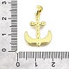 Brass Micro Pave Cubic Zirconia Pendants KK-V007-25G-3