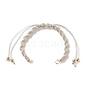 2Pcs 2 Style Polyester Cord Braided Bracelets AJEW-JB01144-3