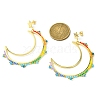 Brass Linking Ring Studs Earring EJEW-MZ00134-2