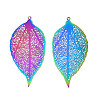 Ion Plating(IP) 201 Stainless Steel Filigree Pendants STAS-S118-072-1