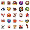 50Pcs Sport Ball PP Waterproof Sticker Labels PW-WG71457-01-4