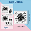4Pcs 4 Styles PVC Stamp DIY-WH0487-0021-6
