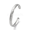 304 Stainless Steel Cuff Bnagles for Women BJEW-G729-03P-1