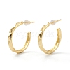 Brass Half Hoop Earrings EJEW-A056-17G-1