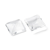 Transparent Clear Glass Square Cabochons GGLA-A001-15mm-3