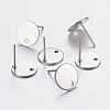 Non-Tarnish 304 Stainless Steel Stud Earring Findings STAS-P198-25-8mm-1