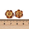 Baking Paint and Golden Metal Enlaced Glass Beads X-DGLA-T004-10M-4