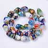 Handmade Millefiori Lampwork Beads Strands X-LAMP-T005-22-2