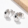 304 Stainless Steel Stud Earrings EJEW-F361-08P-4