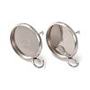 201 Stainless Steel Stud Earring Settings SA-CBAB174-01P-B-1
