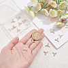 DICOSMETIC 16Pcs 2 Colors Brass Micro Pave Clear Cubic Zirconia Charms KK-DC0001-09-3