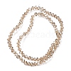 Electroplate Transparent Glass Beads Strands GL-CBA7A17-01A-10-4